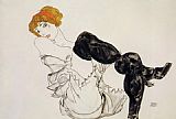 Woman in Black Stockings
